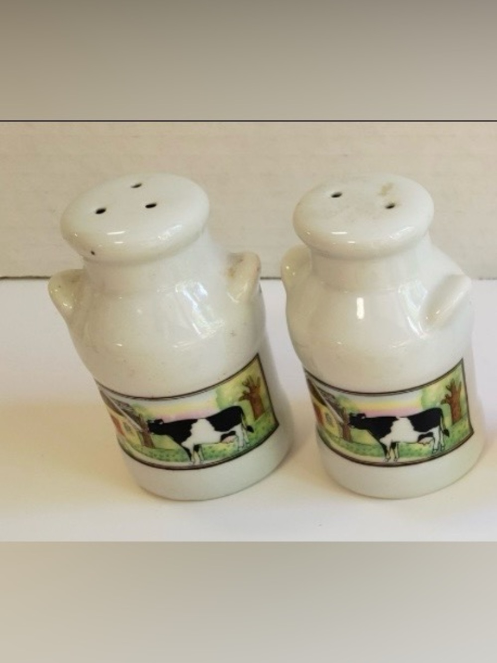 Cow Milk Jug Salt & Pepper Collectible Vintage